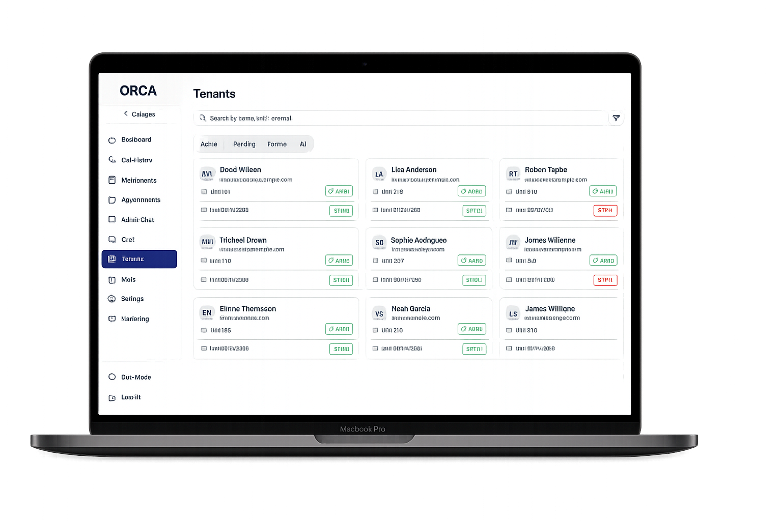 Orca Solutions Dashboard on a laptop